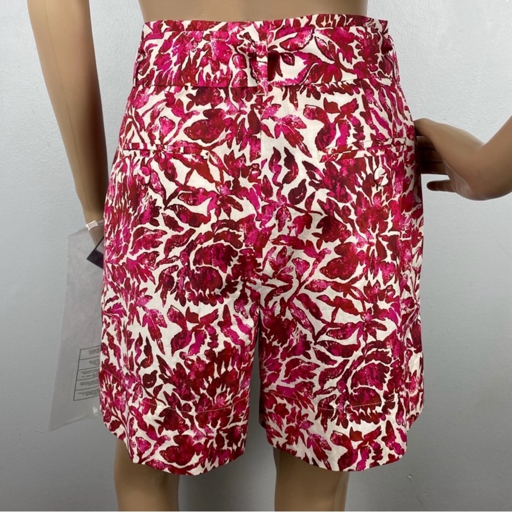 NEW WEEKEND MAX MARA FLORAL PRINT HIGH-WAISTED BERMUDA SHORTS - Picture 7 of 10